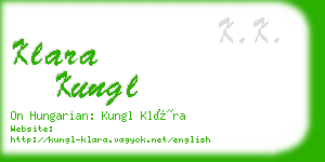 klara kungl business card